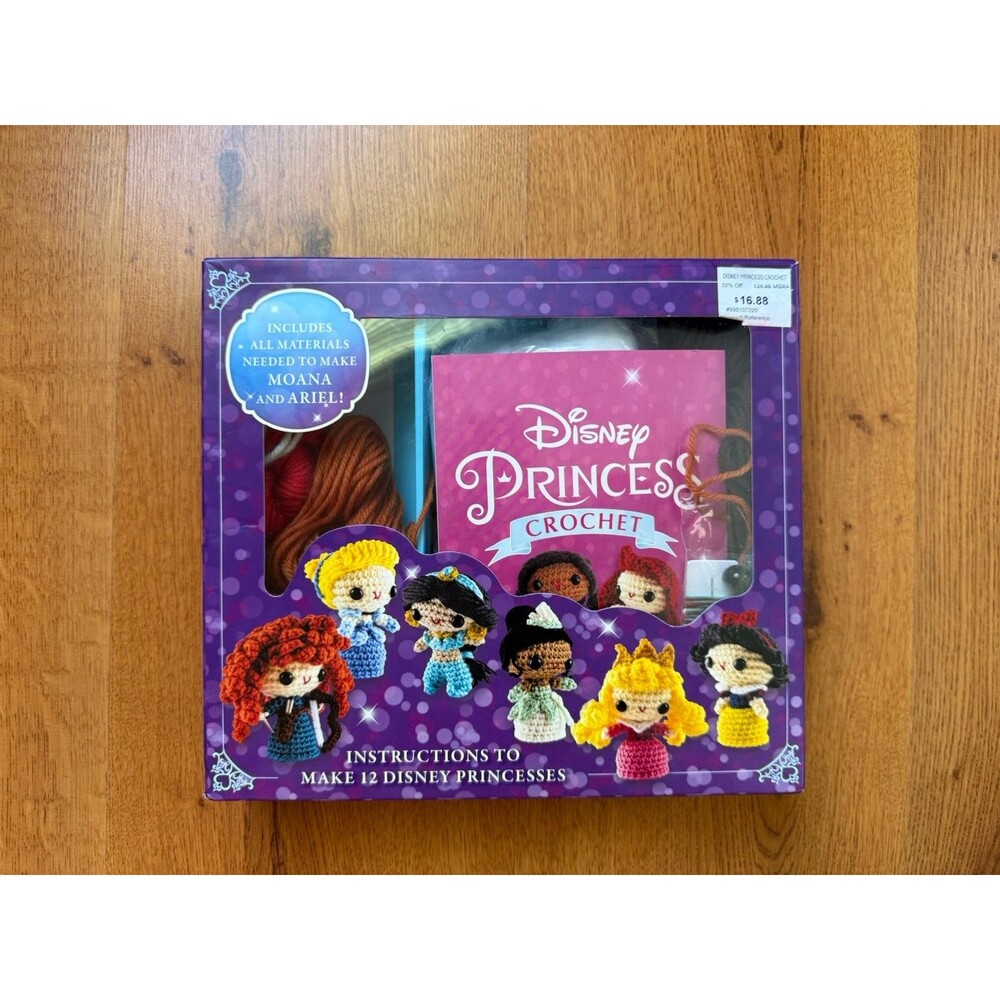 Disney Princess Crochet (Crochet Kits) NIB make‎ Moana and Ariel & 12 Patterns